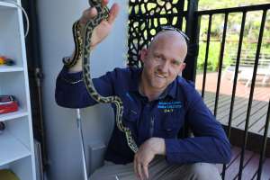 Australian käärmeentaltuttajat Ankkaa ruokalistalla