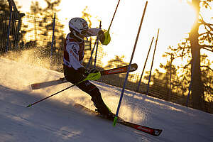 Världscupen i alpint, damernas slalom, åk 2 (svenskt referat)