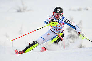 Världscupen i alpint, damernas slalom, åk 2 (svenskt referat)