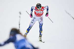Världscupen på skidor, damernas 10 km (svenskt referat)