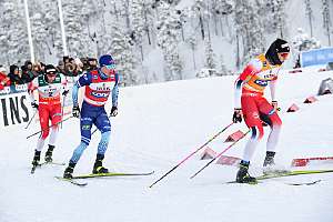 Världscupen på skidor, herrarnas 15 km jaktstart (svenskt referat)